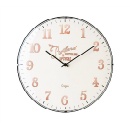 電波掛け時計 日本メーカームーブメント ガラス シンプル アイボリー