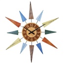 掛け時計 個性的 オシャレ 花 太陽 お部屋にアクセント