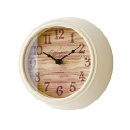 掛け時計 木目調 静音 クール シック アイボリー