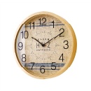 電波掛け時計 おしゃれ 木枠 キャンバス調 自動時刻調節