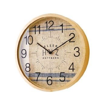 電波掛け時計 おしゃれ 木枠 キャンバス調 自動時刻調節