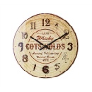 掛け時計 木目調 静音 切り株 丸太 ガラス