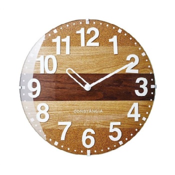 電波掛け時計 コルク 木 見やすい文字 ナチュラル