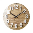 電波掛け時計 レトロ クラシック ビンテージ 懐かしい古い文字 ナチュラル