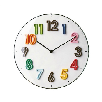 電波掛け時計 かわいい カラフル ポップ 子供部屋 寝室 立体数字