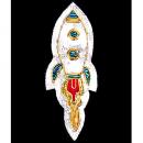 刺繍ブローチ ロケット ファッション アクセサリー おしゃれ 高さ7 通販