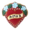 刺繍キーホルダー ハート アクセサリー 飾り おしゃれ 高さ7 通販