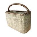 持ち手つきバスケット スクエア型 かご 収納 ナチュラル 高さ33 通販