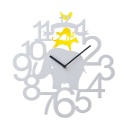 振り子時計 動物 ゾウ 犬 猫 鳥 グレー