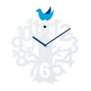 振り子時計 鳥 ハウス ツリー 木 切り抜き数字 ホワイト