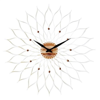 掛け時計 花 ダリア オシャレ フラワー プラスチック ホワイト