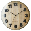 電波掛け時計 モダン アンティーク シック 木目調 ブラック
