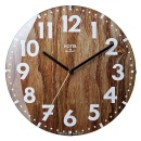 電波掛け時計 ナチュラル モダン 木目調 シック ブラウン 時刻自動調節