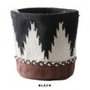 プランターカバー ブラック M 植木鉢 手織り ガーデニング 高さ16 通販