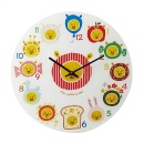 掛け時計 キュート カラフル 花 動物 果物 子供部屋 リンゴ かわいい