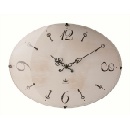 掛け時計 楕円 シック モダン レトロ 落ち着いた雰囲気 ホワイト