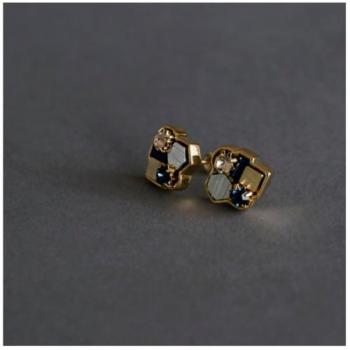 ピアス ガラスポスト 透明 ストーン おしゃれ 通販