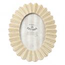 楕円フォトフレーム アイボリー クラシック 壁掛け 写真立て 高さ22 通販