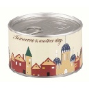 置き時計 おしゃれ 缶 クロック 個性的 マグネット スタンド お部屋のアクセント 街並み