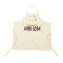 エプロン アウトドア レジャー キャンプ ナンバープレート アイボリー