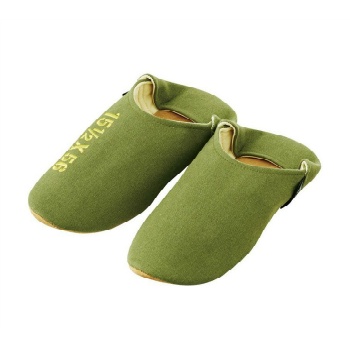 ルームシューズ Mサイズ シンプル おしゃれ スリッパ 部屋履き グリーン