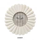 フラワー風フォトフレーム アイボリー 花 インテリア 壁面 直径19 通販