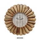 フラワー風フォトフレーム ブラウン 花 インテリア 壁面 直径19 通販