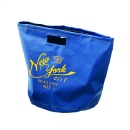 バスケット かご 手提げ袋 バッグ シンプル 撥水加工 ブルー