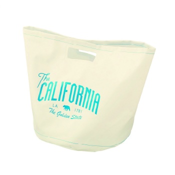 バスケット かご 手提げ袋 バッグ シンプル 撥水加工 アイボリー