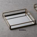 スクエア型ミラートレー L インテリア 収納 小物 鏡 おしゃれ 幅15.5 通販