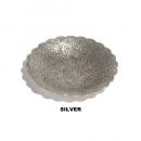 ラウンドプレート シルバー トレー 小物 アンティーク 植物 直径14 通販