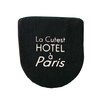 トイレのフタカバー 洗浄便座用 シンプル シック アメリカン 手洗い洗濯 ブラック