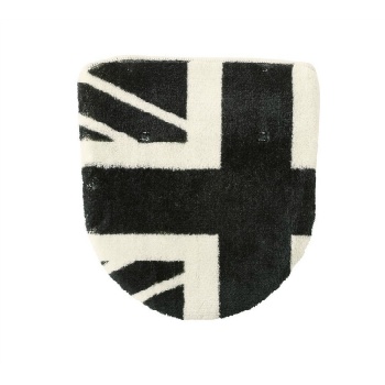 トイレのフタカバー 洗浄便座用 おしゃれ 個性的 インパクト イメージチェンジ イギリス ブラック