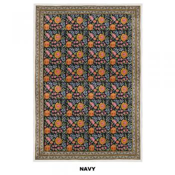 フラワープリントマルチカバー ネイビー ソファ リビング 幅180 通販