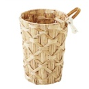 バスケット ダストボックス 収納 ゴミ箱　ナチュラル おしゃれ かわいい 取っ手 手編み 直径25