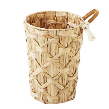 バスケット ダストボックス 収納 ゴミ箱　ナチュラル おしゃれ かわいい 取っ手 手編み 直径25