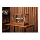 ミニキャビネット ショーケース 棚 ガラスケース 収納 ナチュラル 木製 茶 ブラウン ディスプレイ