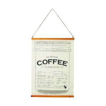 タペストリー 壁にアクセント オシャレ モダン アンティーク コーヒー アイボリー 高さ70