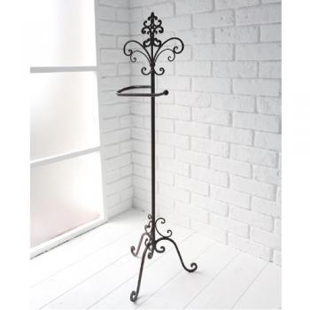 アトラス・ペーパーホルダー アイアン ブラック おしゃれ 化粧室 アンティーク調