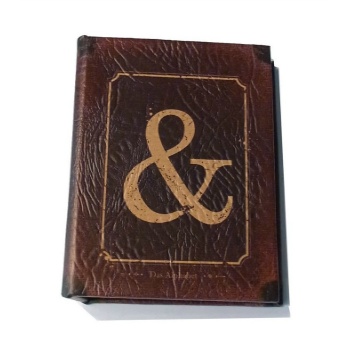 フォトアルバム Sサイズ 写真保管 モダン ブラウン アルファベット & 80ポケット 高さ18