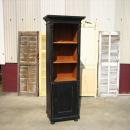 キャビネット アンティーク調 おしゃれ 木製 食器棚 ナチュラル ハンガリー ブラック 高さ183