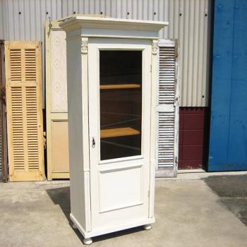 キャビネット アンティーク調 おしゃれ 木製 食器棚 ナチュラル ハンガリー ホワイト 高さ168