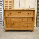 3段チェスト アンティーク調 おしゃれ 木製 ナチュラル ハンガリー ブラウン 幅104