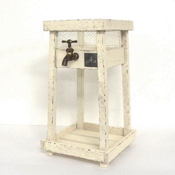 蛇口プランター ホワイト 木製 プランタースタンド かわいい ガーデン雑貨 ボックス ケース