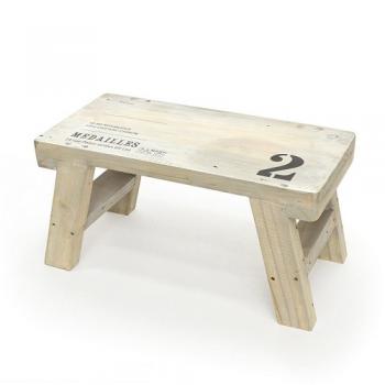 ウッドミニテーブル ホワイト プランタースタンド ヴィンテージ調 ナチュラル オブジェ 木製