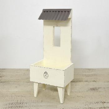 スタンドルーフボックス 木製 ナチュラル ホワイト ガーデン雑貨 プランタースタンド プランター