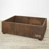 ボックスプランター L ブラウン 木製 カントリー調 収納ボックス かわいい ナチュラル 箱