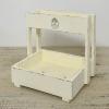 ステップボックス ホワイト 木製 カントリー調 収納ボックス プランタースタンド ナチュラル