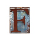 サインプレート ビンテージ風 レトロ アンティーク モダン アイアン F 幅260 レッド