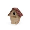 シャビーバードハウス E 木製 巣箱 かわいい ガーデン雑貨 レッド ナチュラル ディスプレイ
